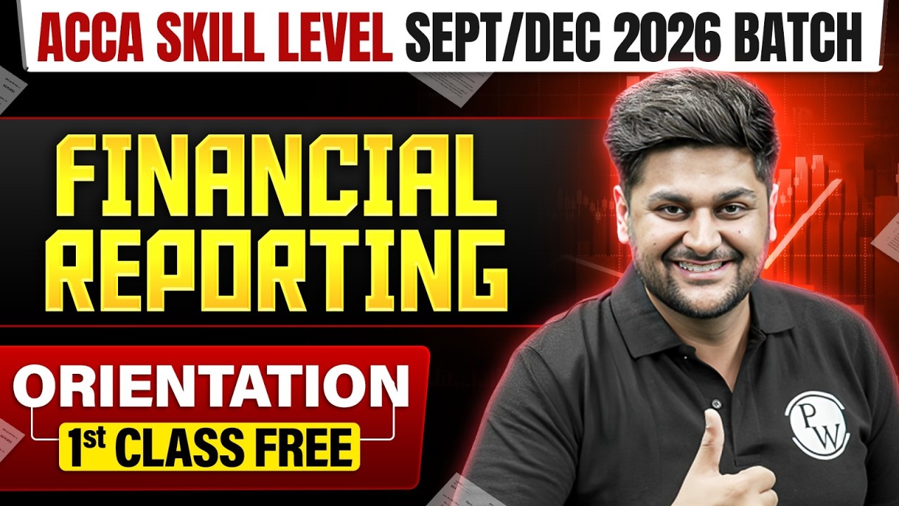 Financial Reporting (FR/F7) | Demo Lecture 1st Class FREE ✅| ACCA Skill Level Sept 2026 Batch🎯