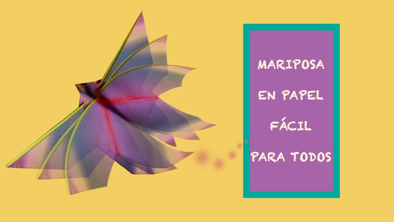 Cómo hacer una mariposa en origami. Paso a paso FACIL para todos. 🙌🏽  😉