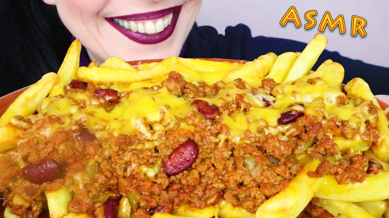 CHILI CHEESE FRIES 🍟 - Collab with @canyoureadmylips-rosetv1680 | No Talking | ASMR Mukbang - 먹방