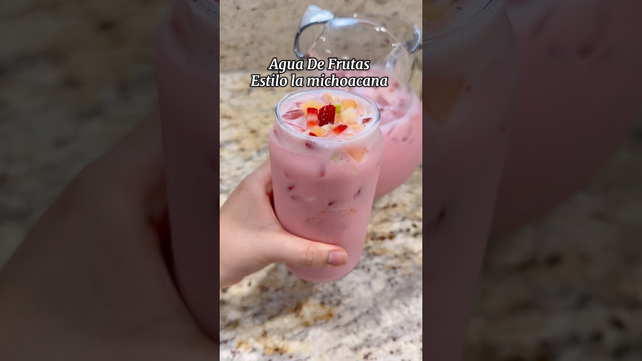 Agua de frutas estilo la michoacana #aguasfrescas #shorts #mexicanfood #recetas #recetasfaciles