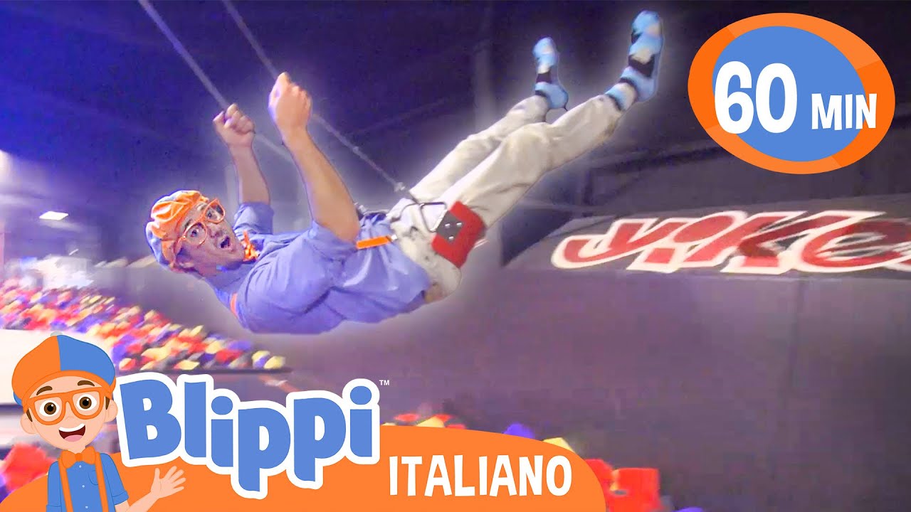 Blippi visita il parco trampolino | Blippi in Italiano | Video educativi per bambini