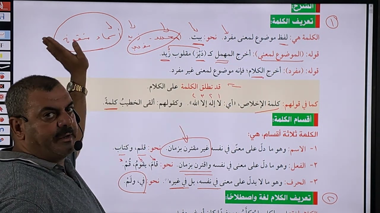 الكلام وما يتألف منه نحو 1ث من كتابكم لوح وقلم بطريقة سهلة جدا 