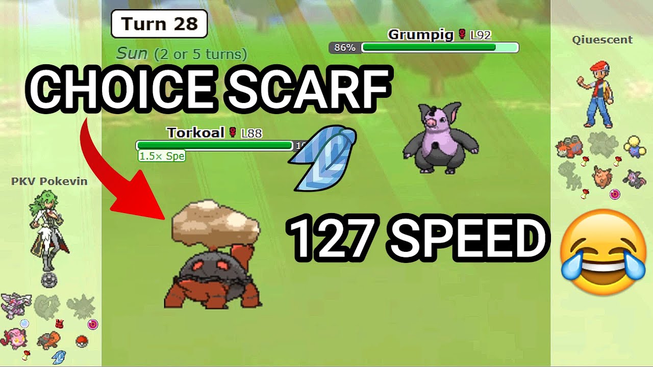 Choice Scarf Torkoal?! (Pokemon Showdown Random Battles) (High Ladder)