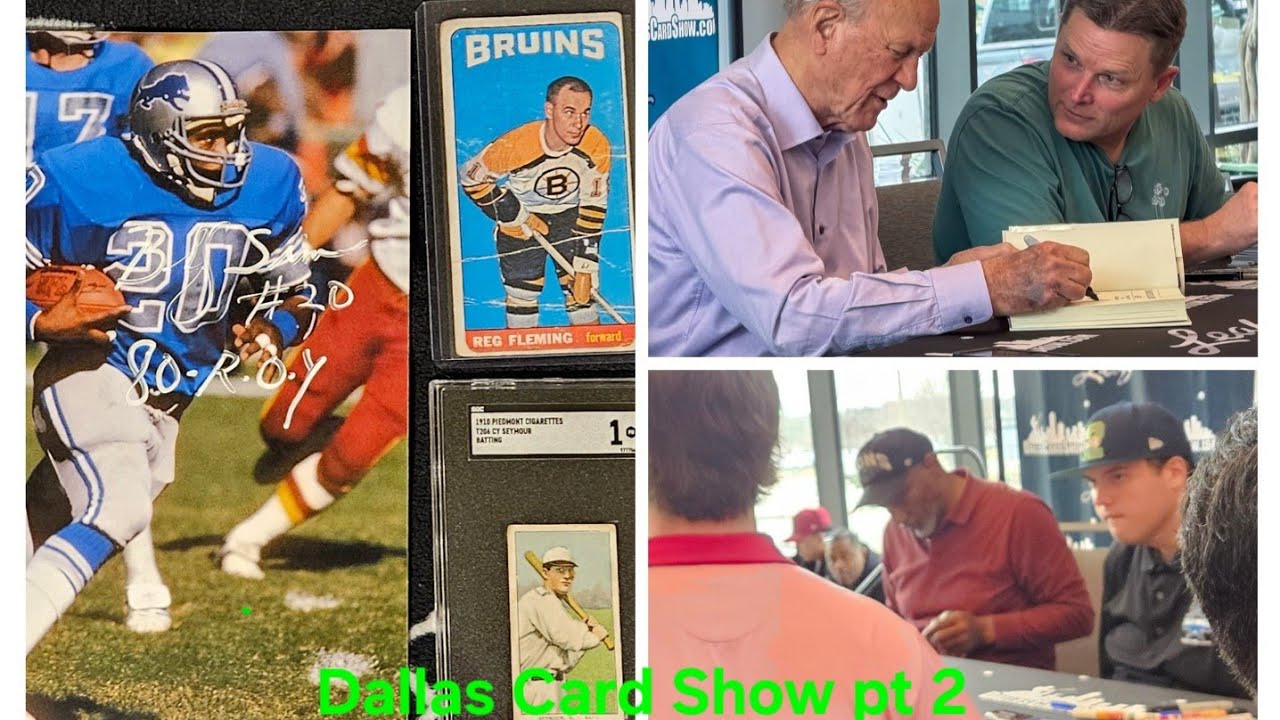 Dallas Card Show. Part 2 . Autos. Met Billy Simms and others. T206 card