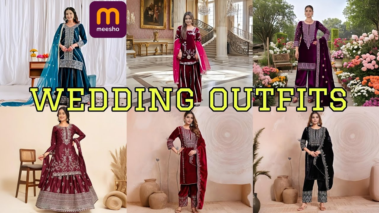 Meesho 🛍️ Designer velvet suits haul || Velvet sharara set / Lehenga kurti || New arrivals 