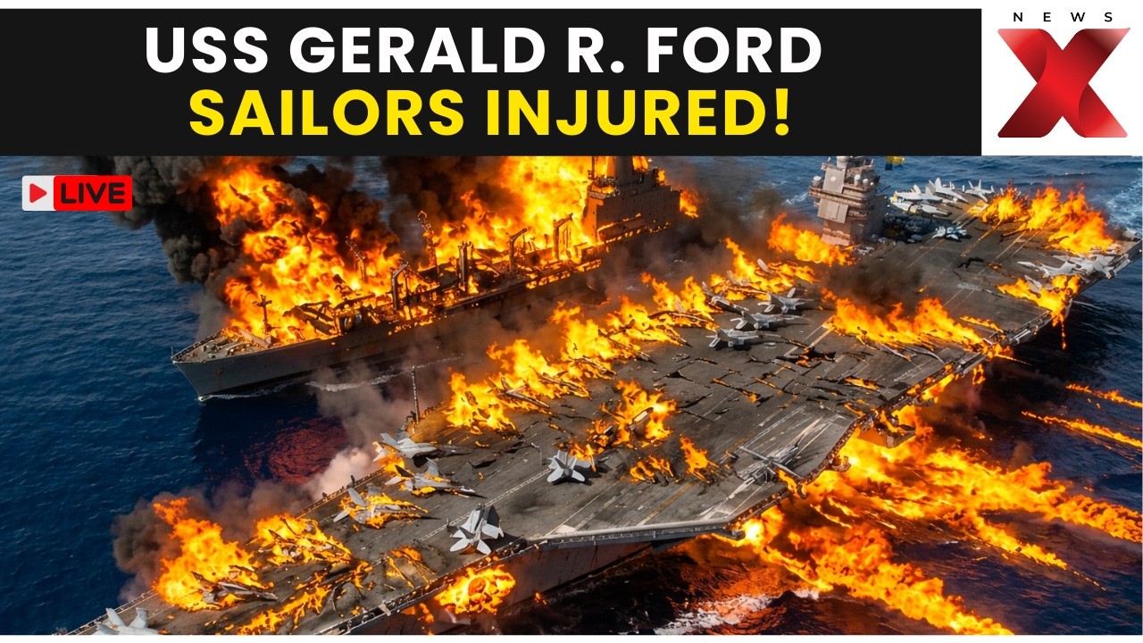 USS Gerald R. Ford fire LIVE | Massive Fire Hits USS Gerald R. Ford, Dozens of Sailors Injured
