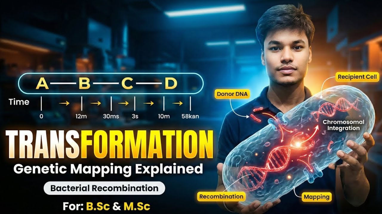 Transformation & Genetic Mapping 😱 | B.Sc / M.Sc | Bacteria Recombination Made Easy 🔥