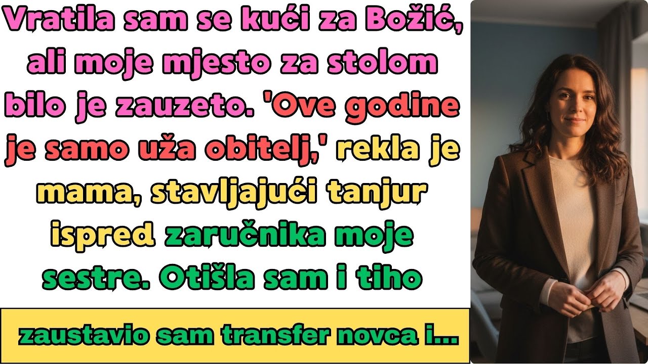 Vratila sam se kući za Božić, ali moje mjesto za stolom bilo je zauzeto. 'Ove godine je samo uža ...