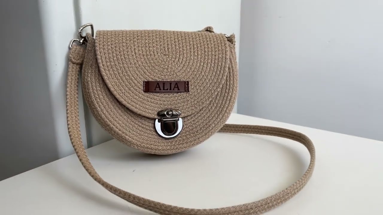 🎥 Мастер-класс по пошиву сумки Crossbody (цвет крем-брюле) /сумка из шнура