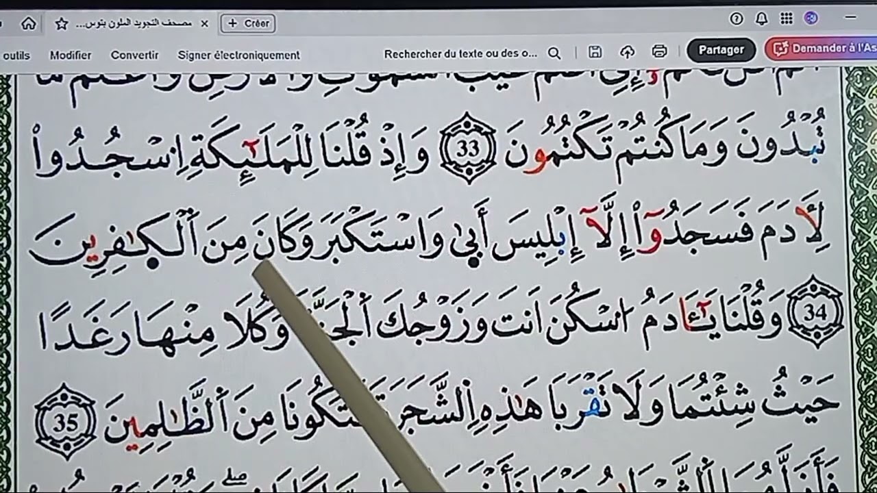 تصحيح الاخطاء الشائعة اثناء القراءة  من الاية 29 الى الاية 36