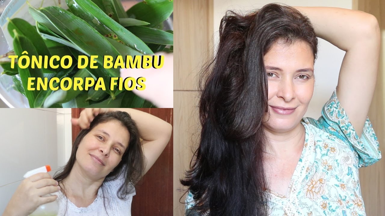 TÔNICO DE BAMBU Transforma CABELO FINO EM CABELOS GROSSOS Brilho Crescimento Saúde dos fios