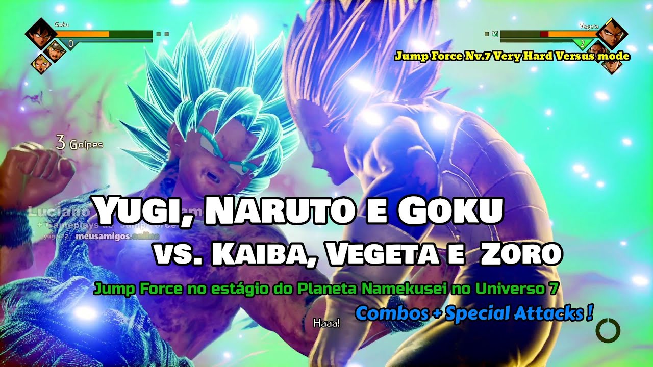 Yugi Muto, Naruto e Son Goku vs. Seto Kaiba, Vegeta e Roronoa Zoro [ Special Attacks ! ] Jump Force!