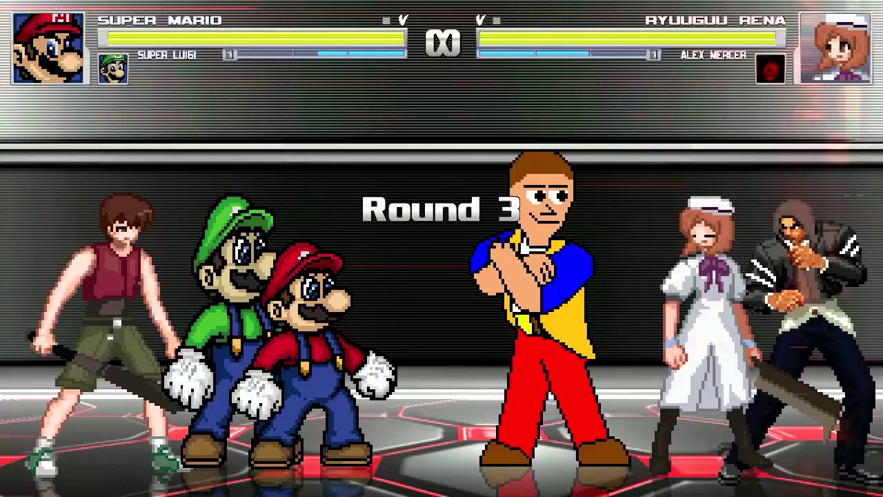 AN Mugen Request #340: Mario, Luigi & Dee Bee Kaw VS Ryuuguu Rena, Alex Mercer & Maebara Keiichi