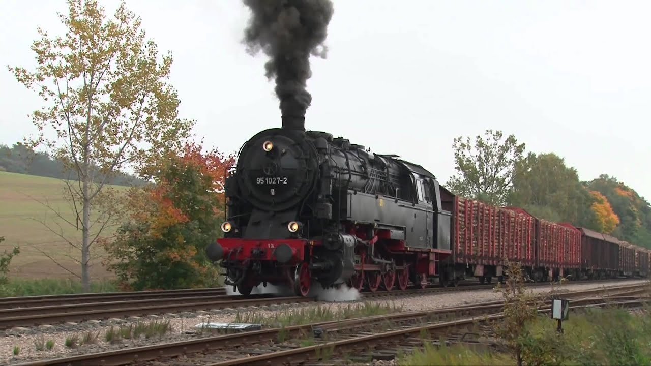 95 027 mit Güterzug nach Eisenach in Marksuhl
