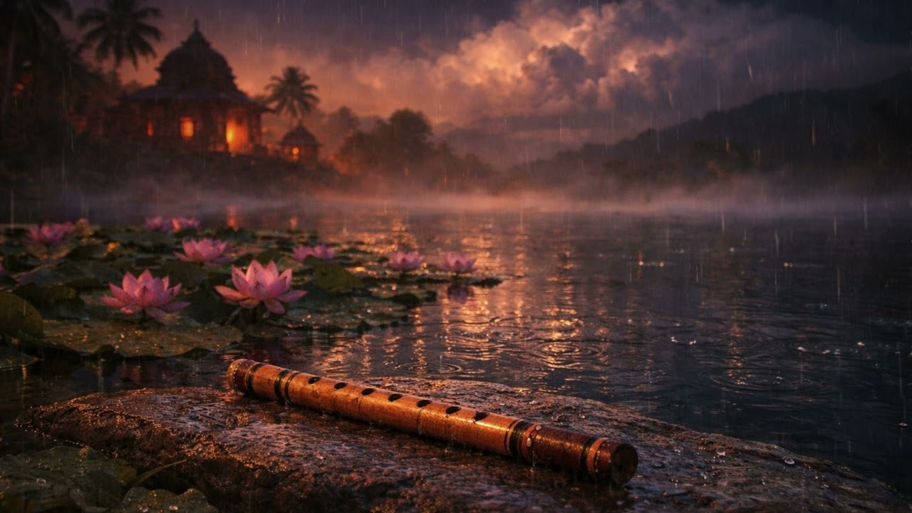 Bamboo Flute & Gentle Rain 🌙 Deep Sleep Music for Anxiety Relief | Insomnia & Stress #sleep #music