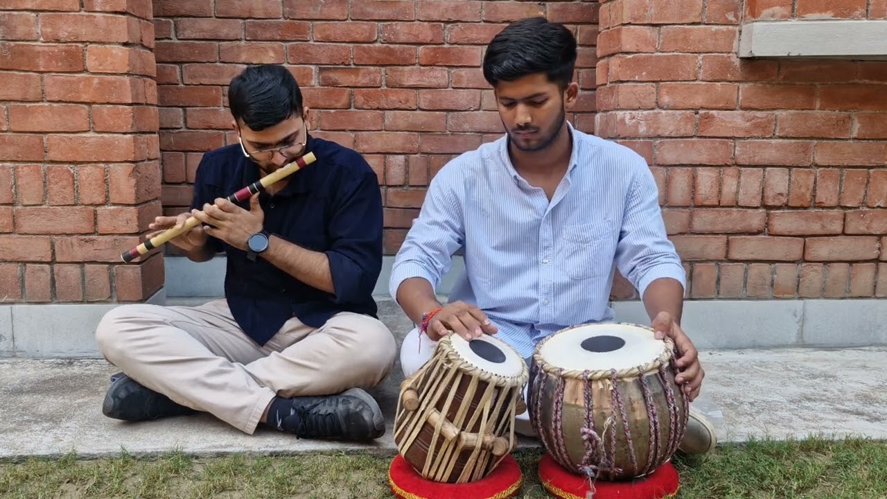 Light music on Flute accompanied by Tabla