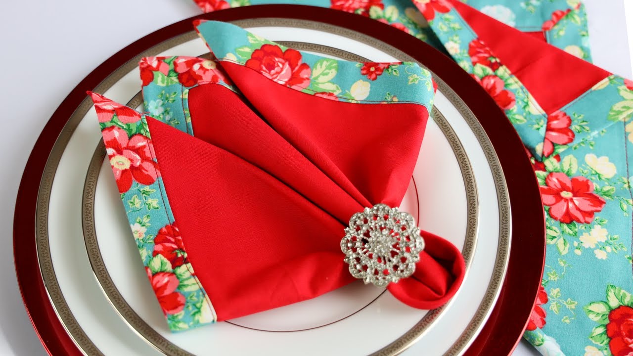 EASY Double Sided Cloth Napkins with PERFECT Mitered Corners | FACIL Servilletas de Tela doble Cara