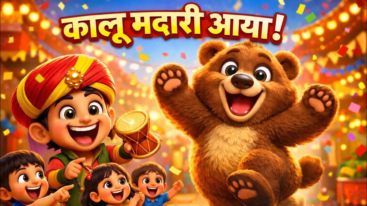 Kalu Madari Aaya कालू मदारी आया|Rhyme for Kids| Nursery Rhymes#kids  #nanhimuskaanrhymes #rhymes 