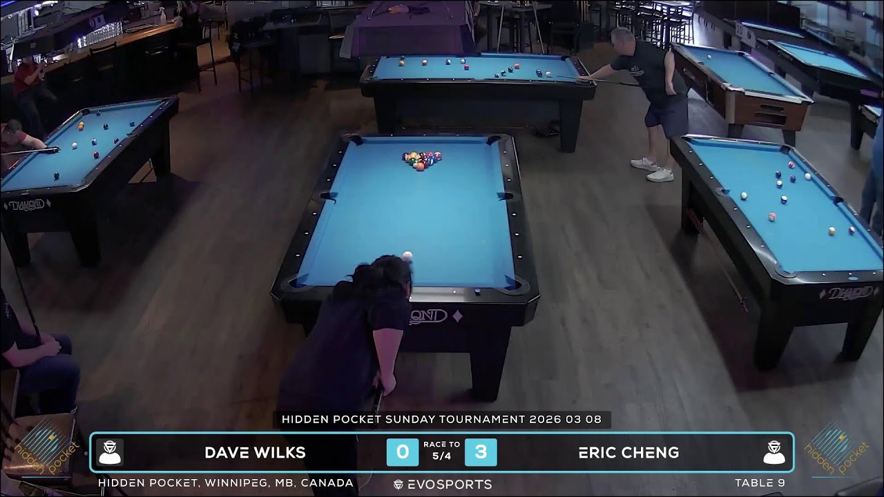 DAVE WILKS vs ERIC CHENG - HIDDEN POCKET - TABLE 9 | EvoSports