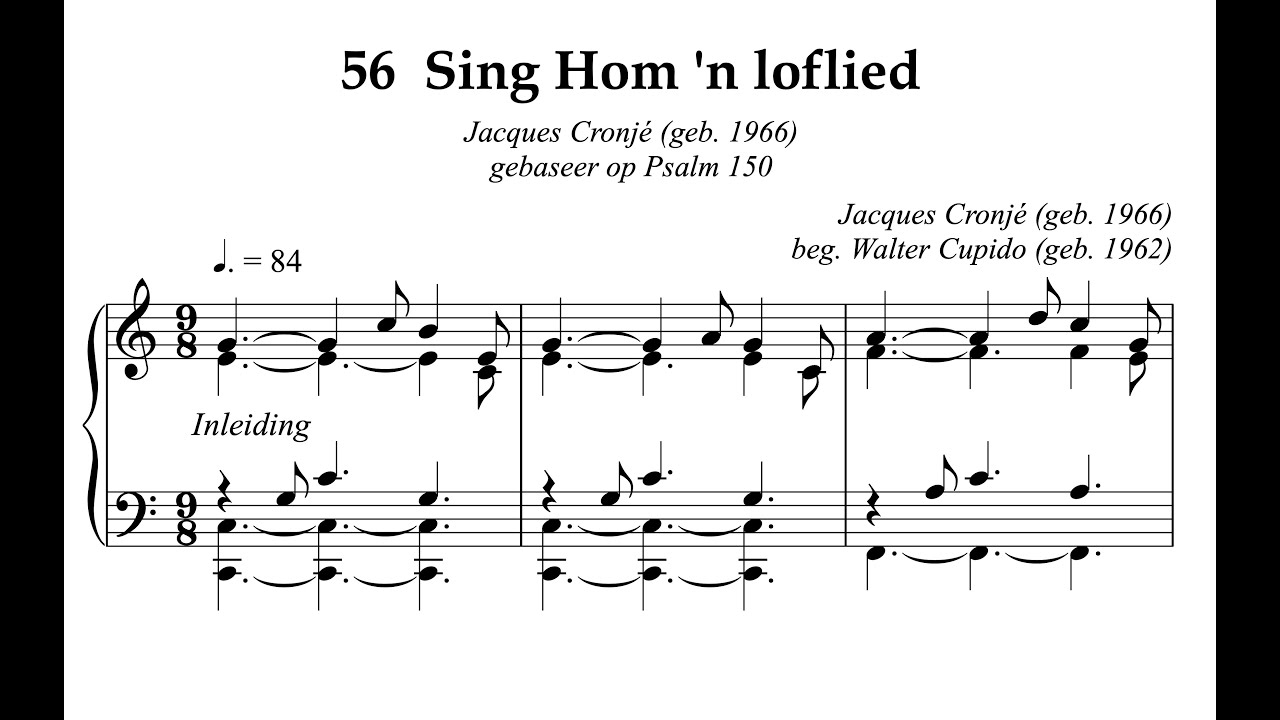 Afrikaans Hymnal 056 Sing Hom 'n loflied