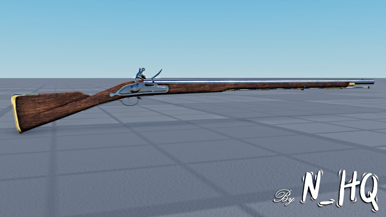 Realistic Musket Speed Modelling & Texturing (ROBLOX)