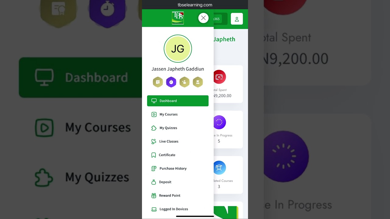 TBS ELEARNING - Deposit, Course Purchase and Learning Process All in One (Self-Learning App)