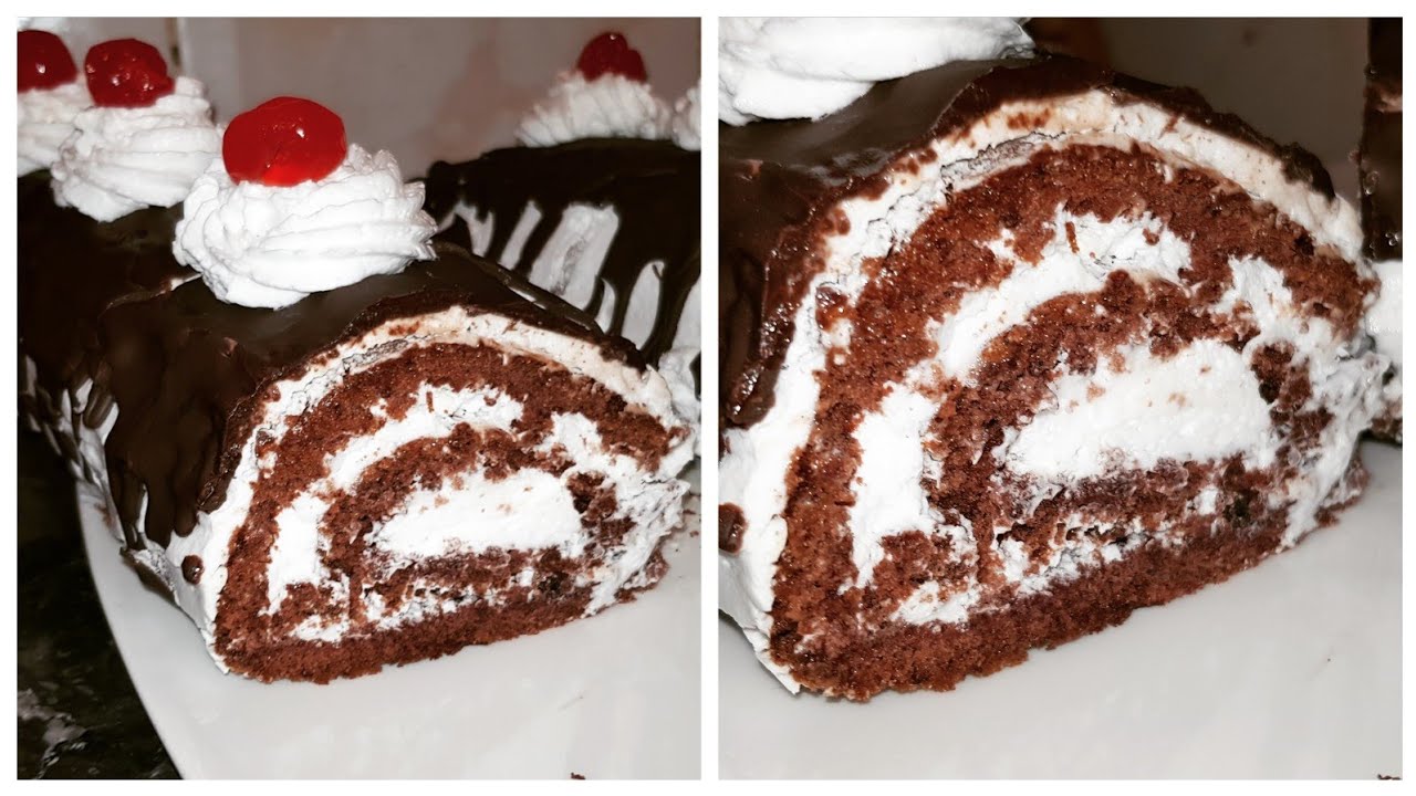 أسهل وألذ كيك رولي /حلوة لاكريم ممكن تفرحي بيها وليداتك بمكونات بسيطة رووعة😍😋😋😋