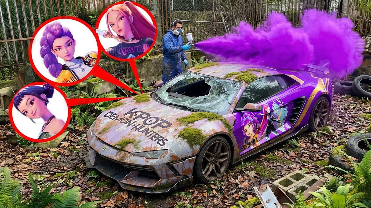 Paint Job & Revival of an Abandoned K-Pop Huntrix Car from Demon Hunters