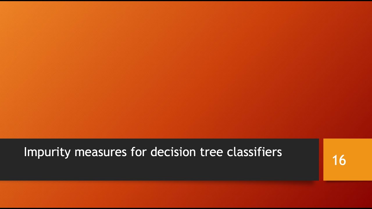 Impurity measures for decision trees classifiers
