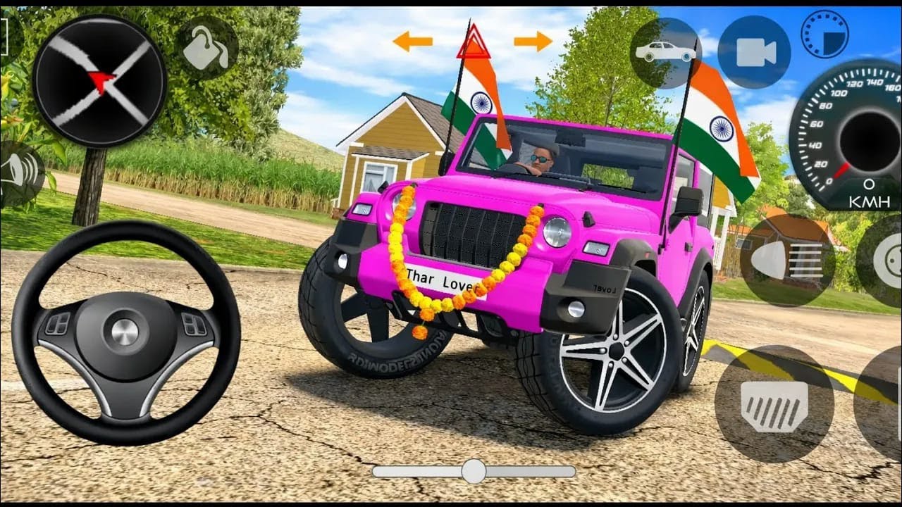 Dollar (Song) Shidu Mosewala Modified Mahindra White Thar👿 Indian Cars Simulator 3D Gameplay Part-1