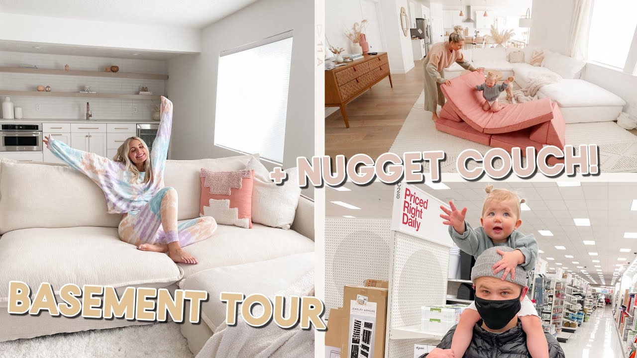 we got a nugget couch, finished basement tour & target shopping!!