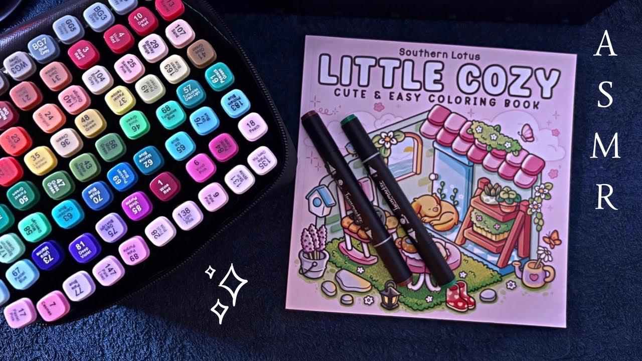 asmr ☾☆ coloriage cosy de Noël 🧸🎄✨ (chuchotements, bruits de feutres)