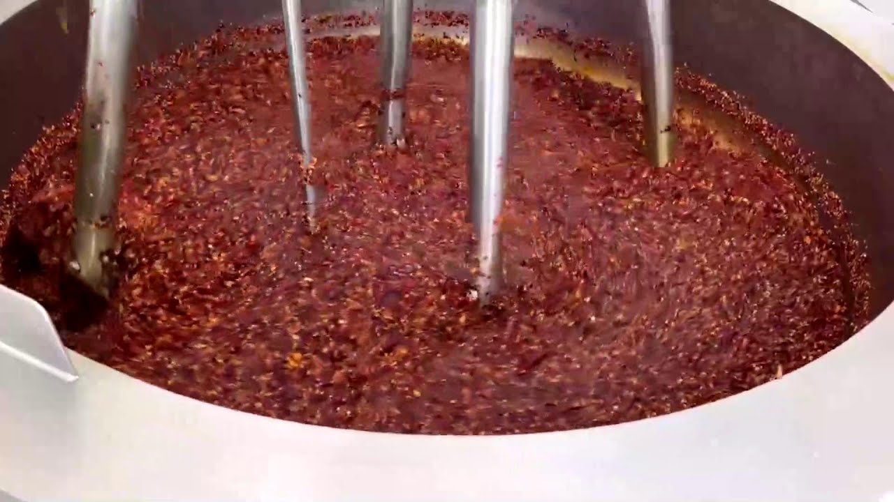 chili sauce making machine | sauce processing video