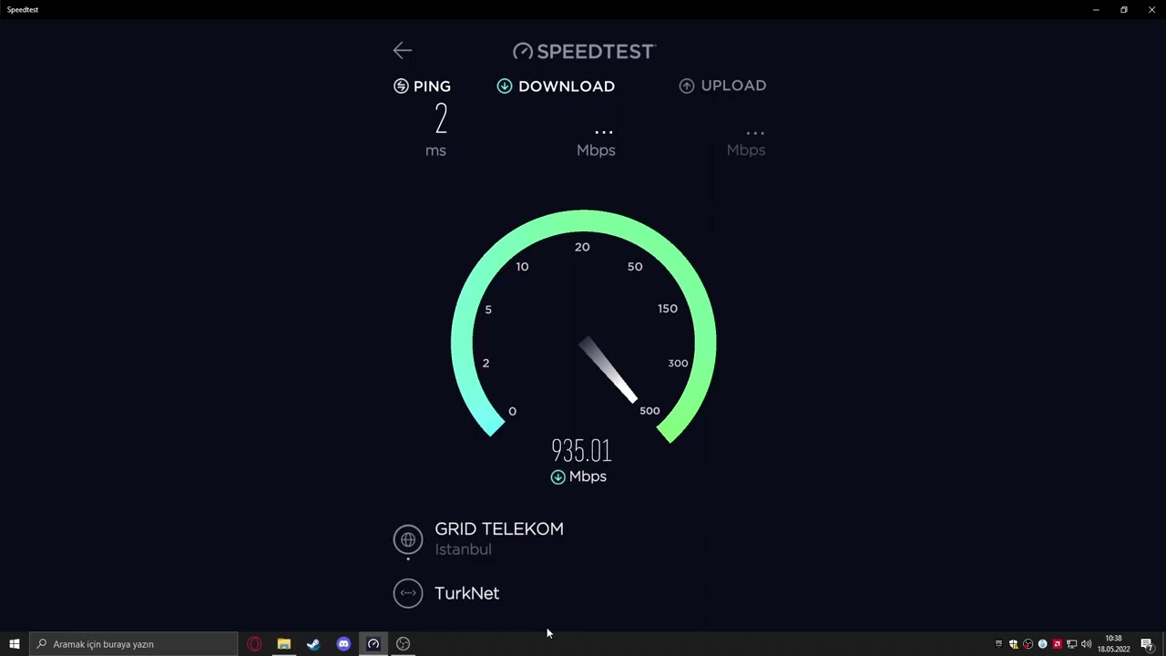T&uuml;rkNet Gigafiber Hız Testi