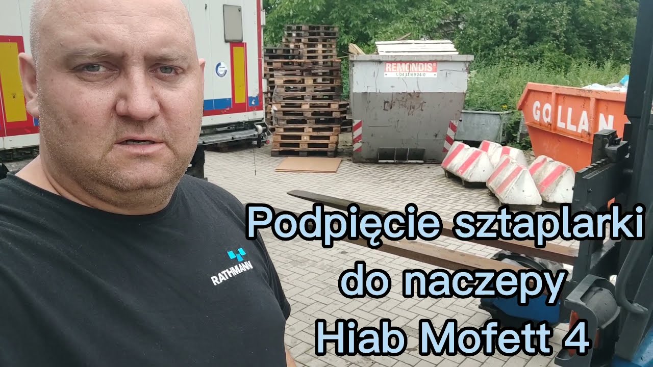MF Truck Podpinanie sztaplarki Hiab Moffet 4 do naczepy Schmitz