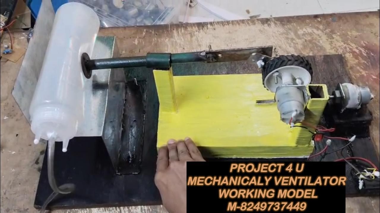 MECHANICALY VENTILATOR WORKING MODEL MECHANICAL ENGG./SCHOOL PROJECT M-8249737449