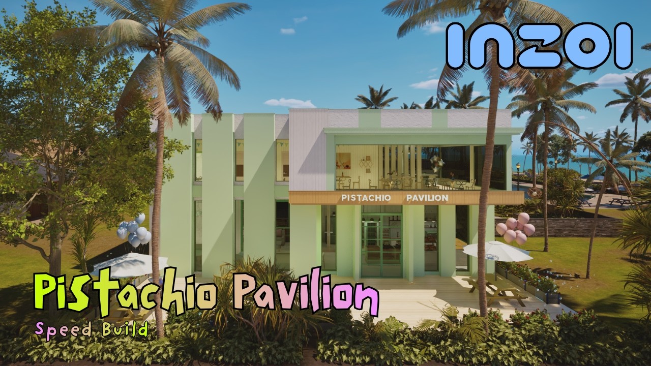 Pistachio Pavilion Cafe | InZOI Business Build | Speed Build | December Update v0.5