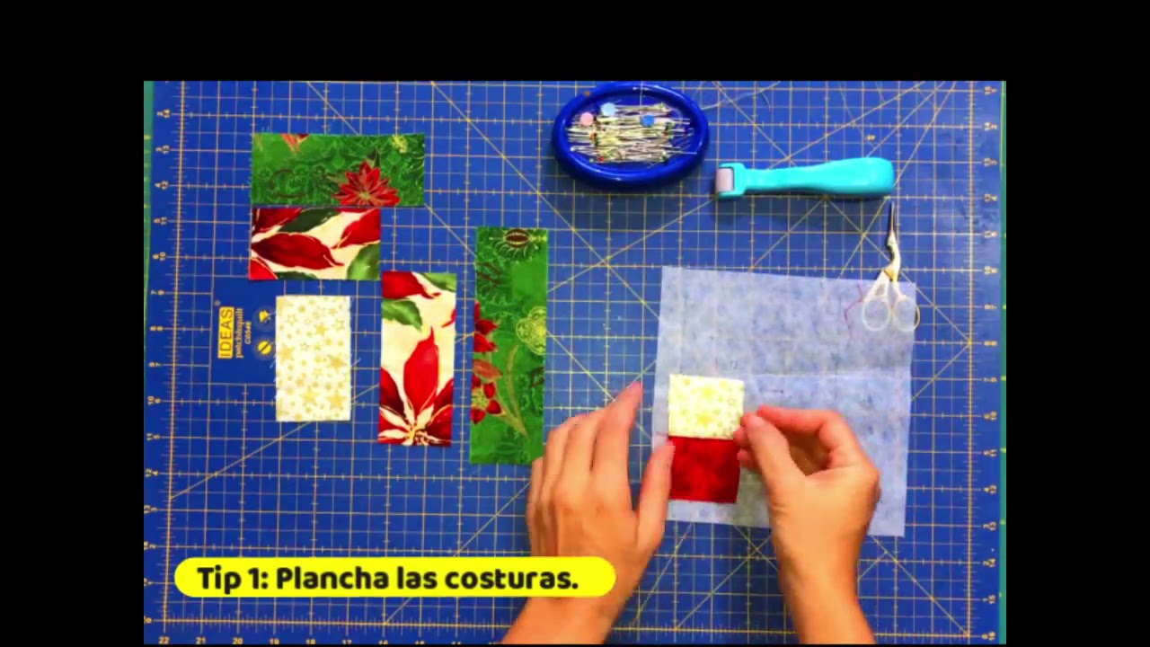 Log cabin t&eacute;cnica de Patchwork.
