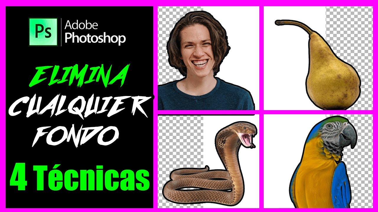►Como Quitar Fondo en Photoshop con 4 métodos diferentes de forma NO Destructiva