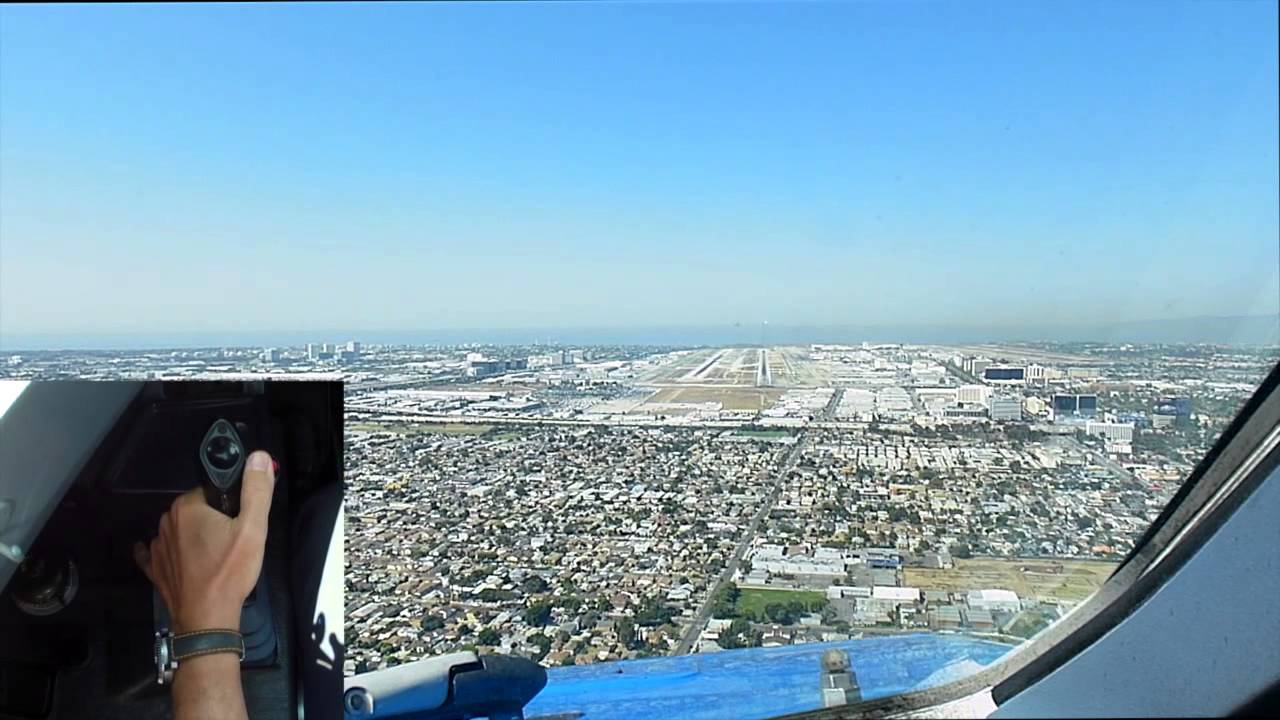 A340 - Los Angeles - KLAX 25R approach with sidestick