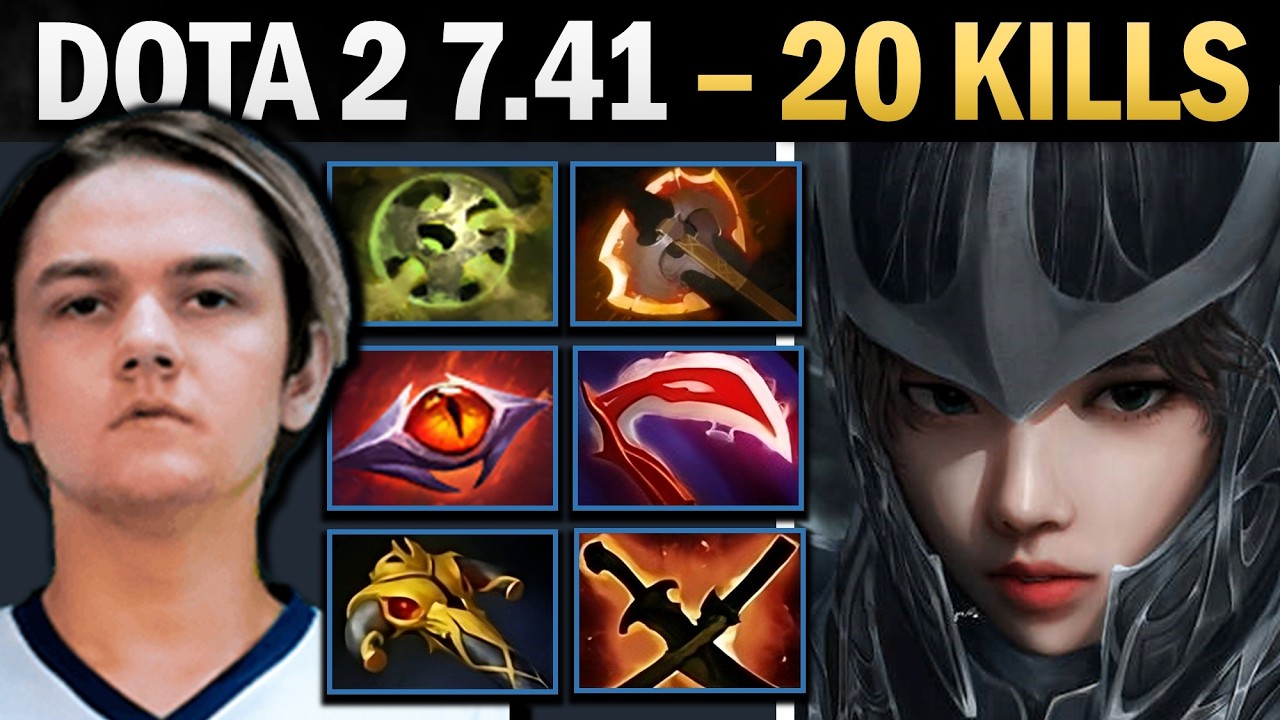 Phantom Assassin Dota 2 7.41 with 20 Kills and Corrosion - Dota 2 Gameplay