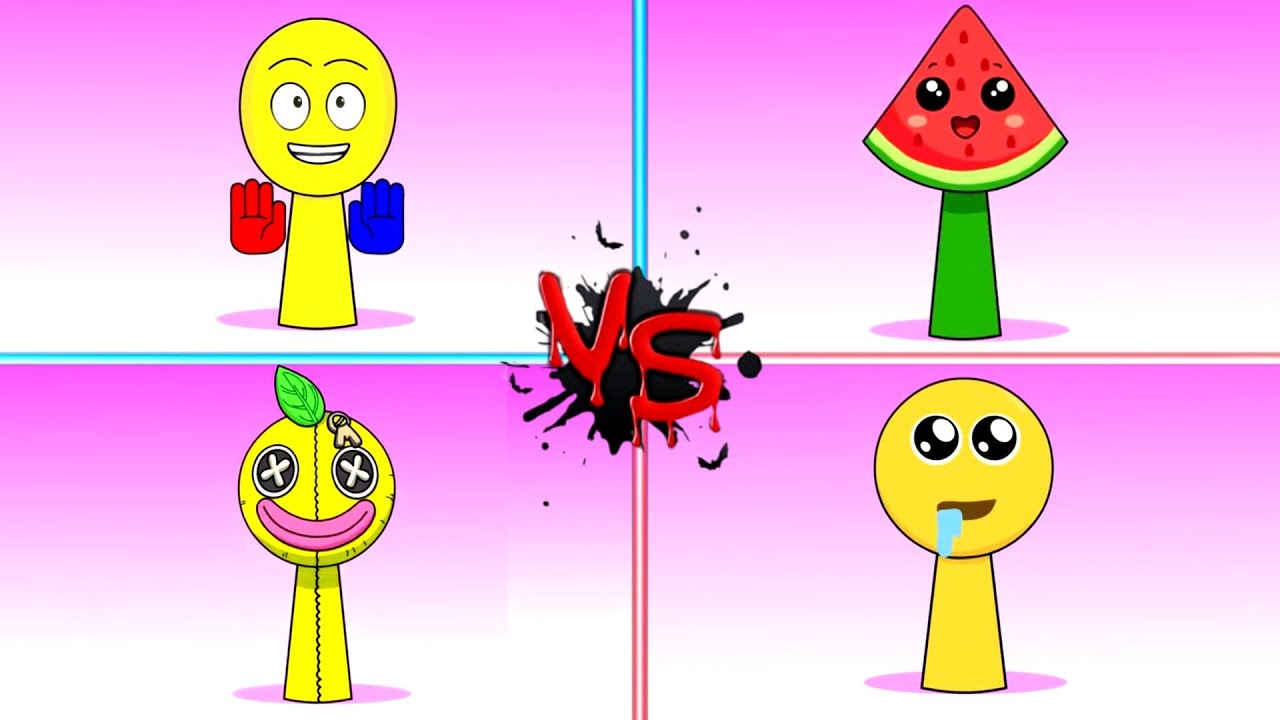 My Sprunki OC The Player from Poppy Playtime 🆚 Durr 🆚 Watermelon l Bindle Boogie Wrongside Outimal