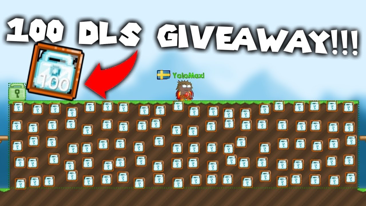 100 DLS BIGGEST GIVEAWAY EVER [100K] | Growtopia