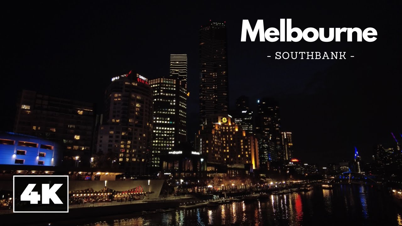 Exploring Melbourne Southbank at Night || [4K] Ambient Walk