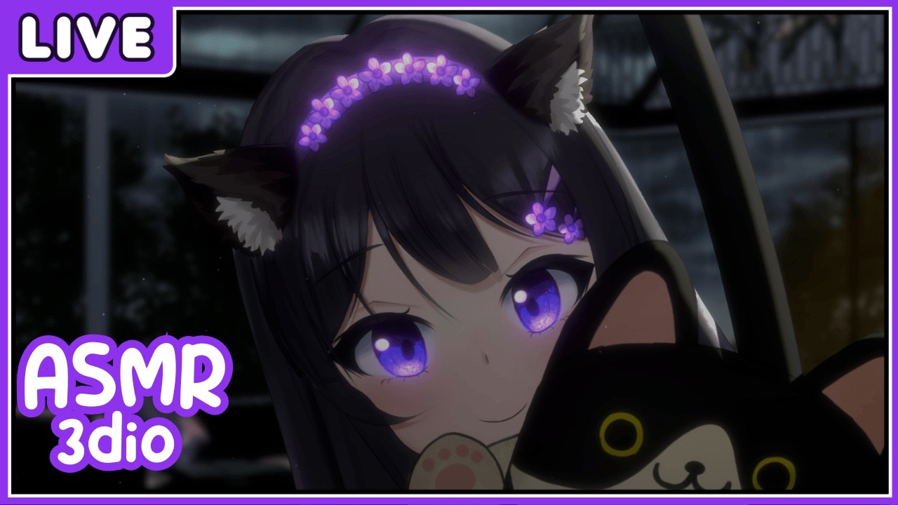 🔴【3DIO ASMR】 Cozy Catgirl Keeps You Company on a Rainy Night 🌧️ Whispers & Sleepy Vibes💤 #3DIO #ASMR