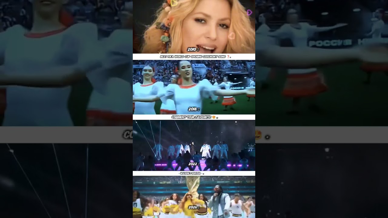 Fifa World Cup Opening Ceremony songs: Evolution over the years 🔥 #viral