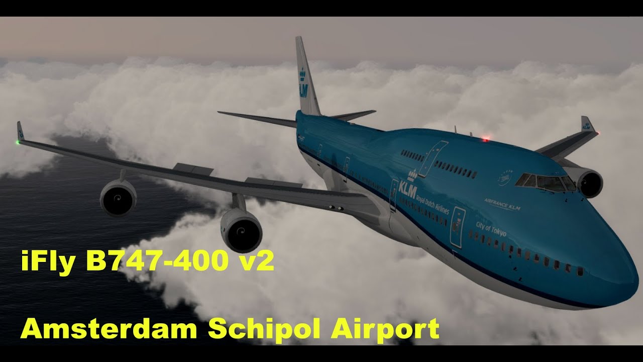 [P3D] IFly B747-400 v2 Amsterdam Schipol Landing 18R