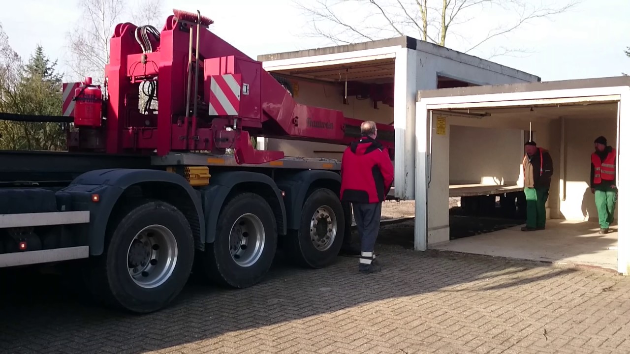 Um setzen einer Fertig Garage Teil 1