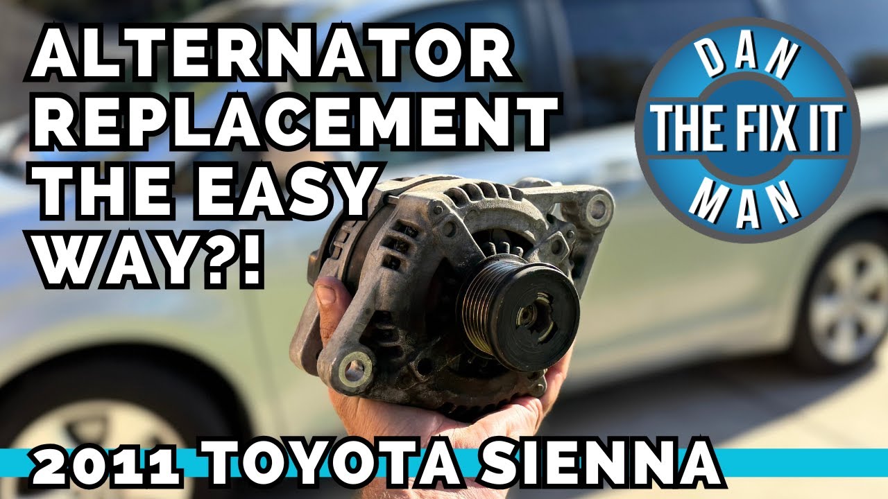 Замена генератора Toyota Sienna 3.5L V6 2GR-FE 2011–2020 годов! Аккумулятор не заряжается! Легко ...