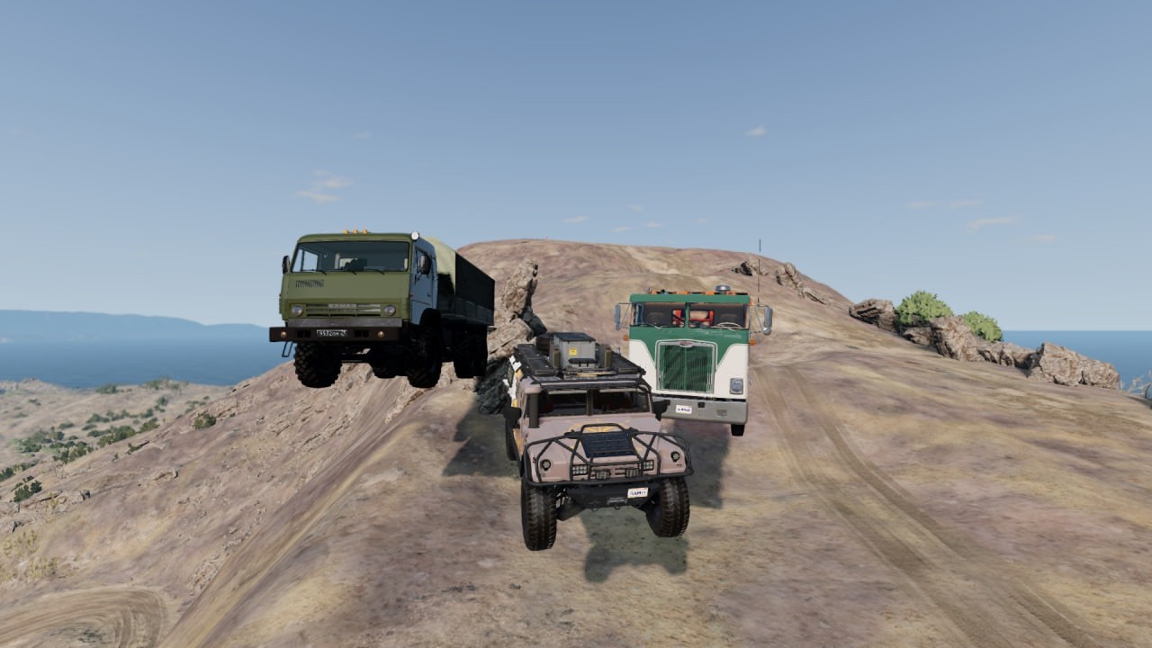 Cars on Mountainous Wavy Road Suspension Totally Destroyed